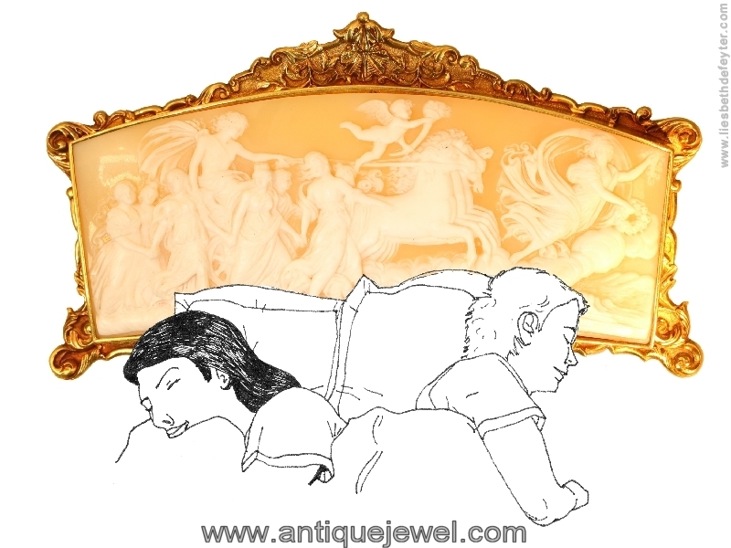 Superb Baroque style French cameo with gold mounting. A true collectors item! (image 16 of 16)